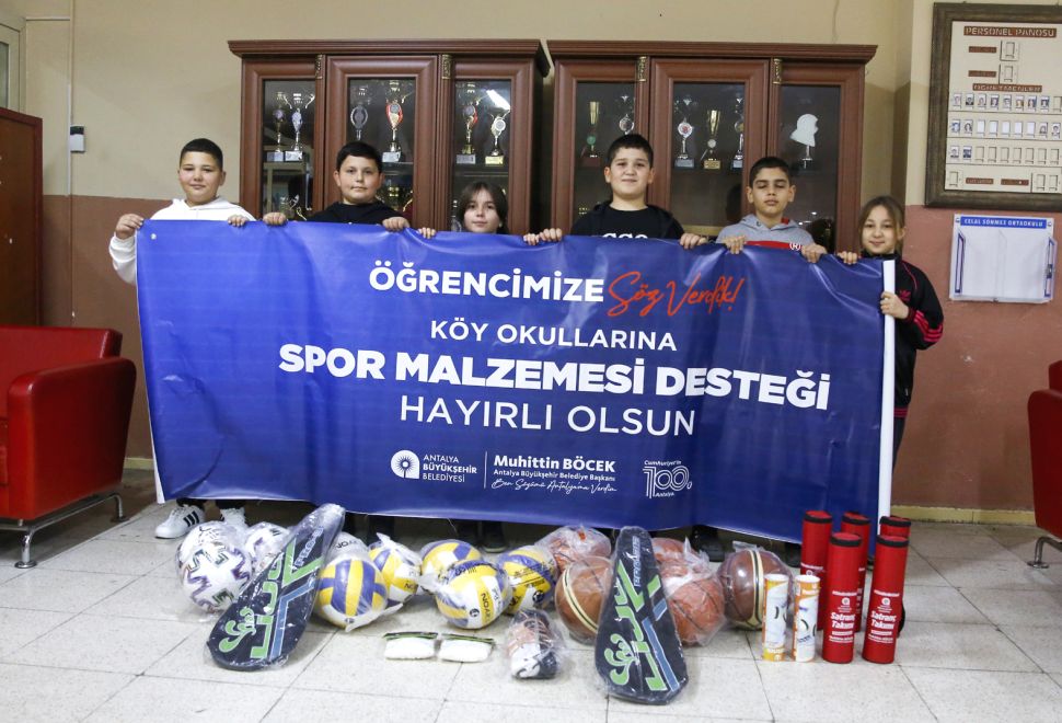 Büyükşehir’den okullara  spor malzemesi desteği